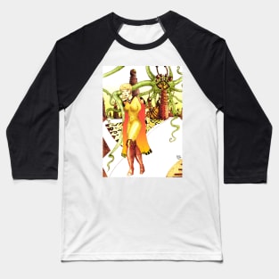 Futuristic Woman [Fantasy Figure Illustration] Baseball T-Shirt